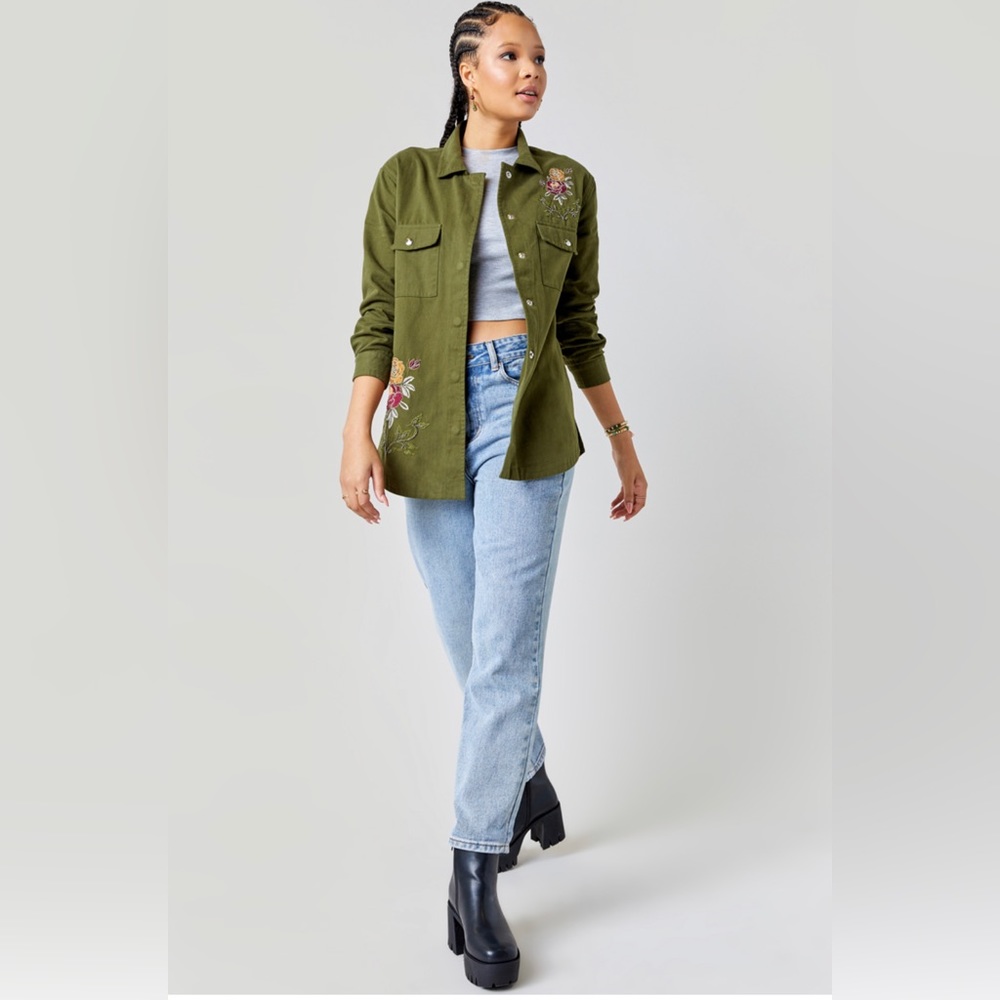 Embroidered utility jacket - Picture 2 of 4